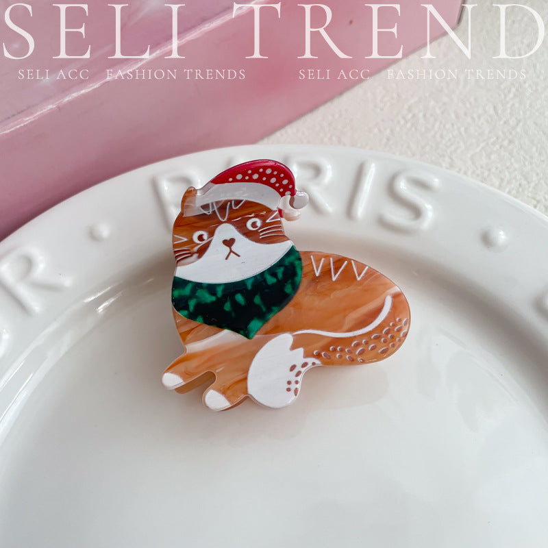 Wholesale Christmas Series Animal Cute Dog Cat Scratching Clip